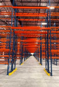 North American Steel Pallet Racking System Aisle