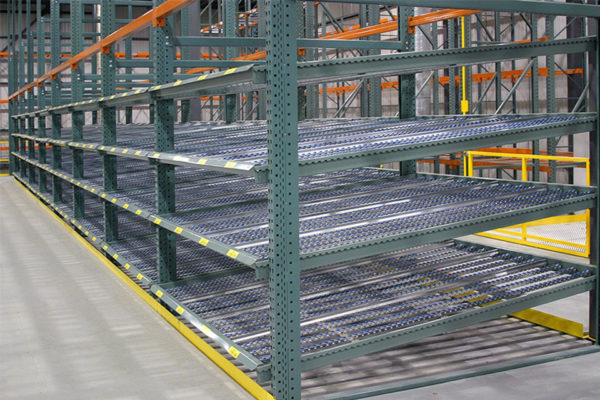 American Tear Drop Racking product line used in a Carton Flow System