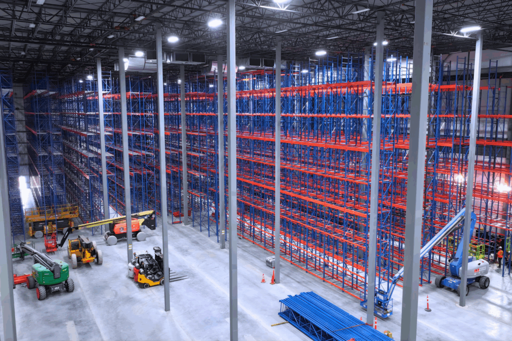Installation of one of Ontario's tallest selective VNA system in cold storage warehouse